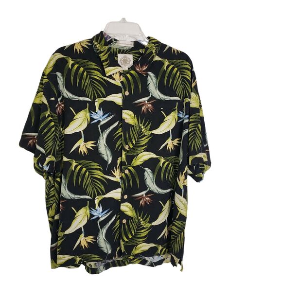 Paradise Collection Men's Shirt Size XL 100% Fine Washable Silk Hawaiian Button - Picture 1 of 11